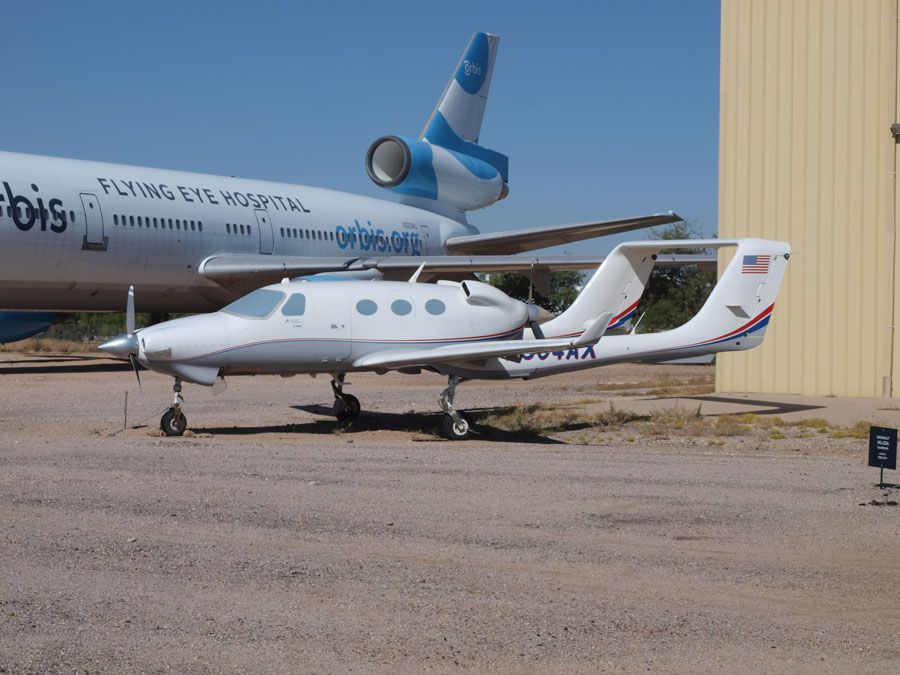 The Adam A500 Carbonaero was developed in the early 2000's, and only seven were built until Adam Aircraft Industries went out of business.
